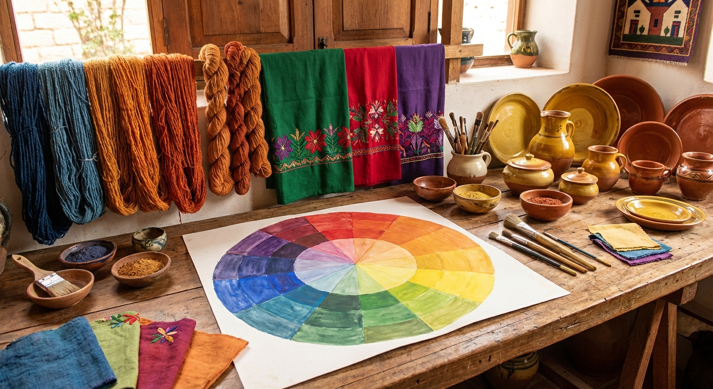 색상환을 활용한 컬러 조합 예시