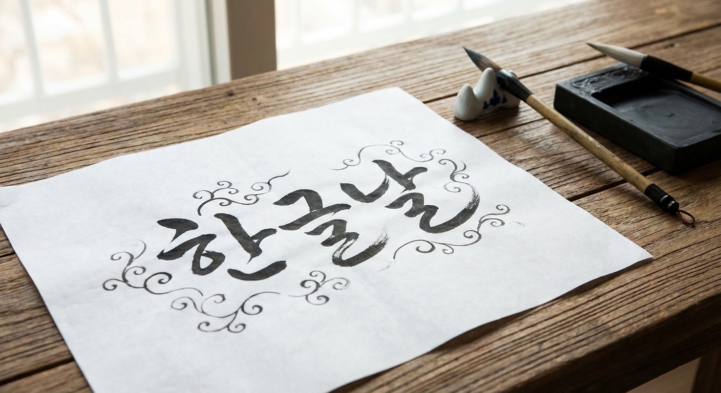 한글날 기념 캘리그래피 작품