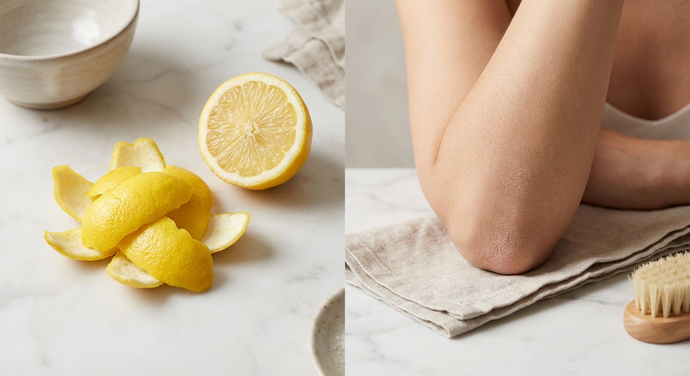 팔꿈치 각질 레몬껍질로 해결