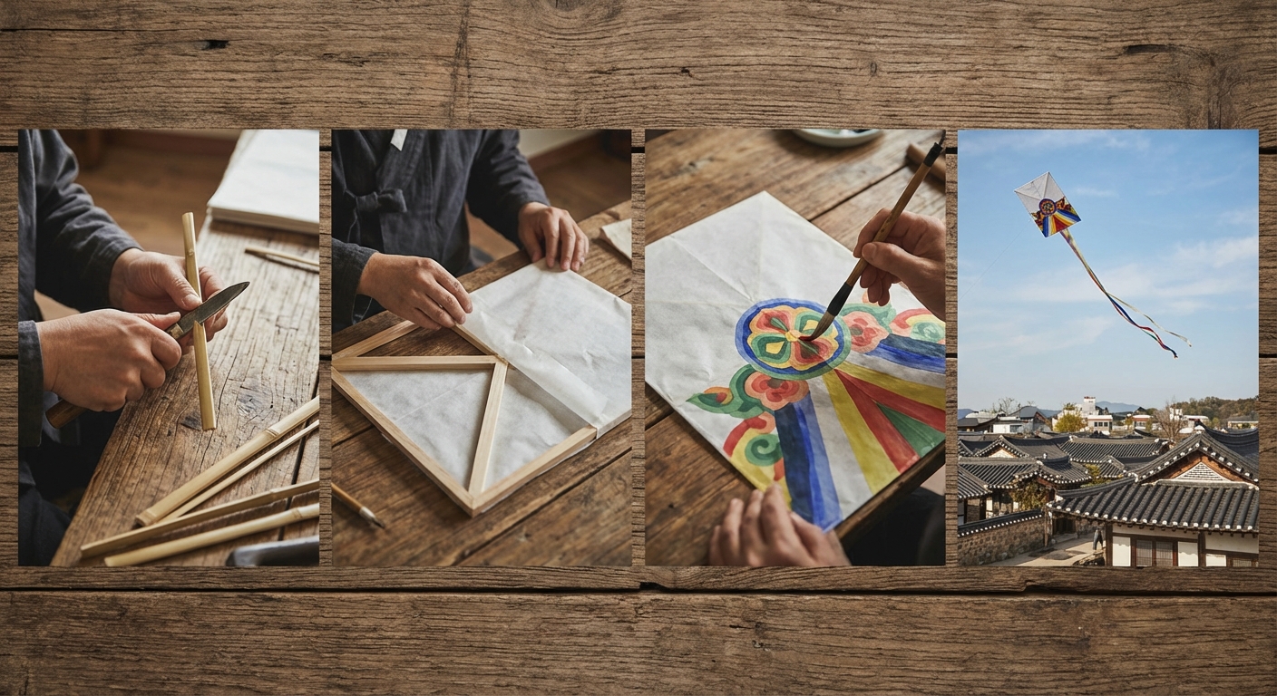 연 제작 과정 단계별 사진