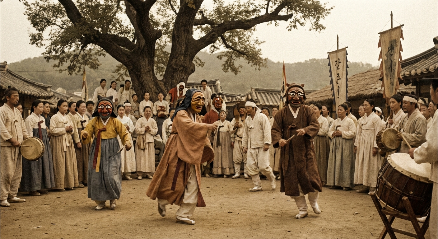 옛 탈춤 공연 기록 사진