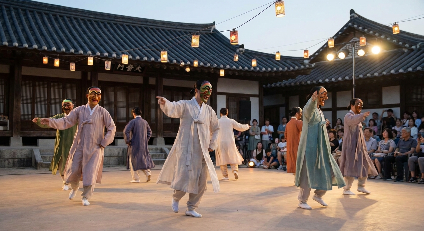 현대 탈춤 공연 모습