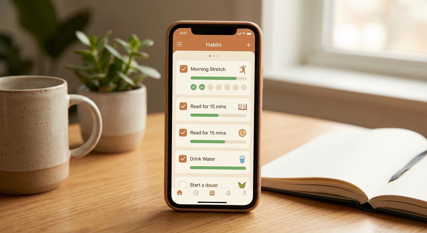 습관 체크 앱 화면