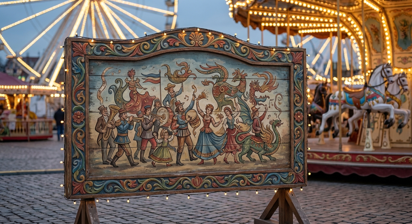 놀이공원 이벤트 안내판