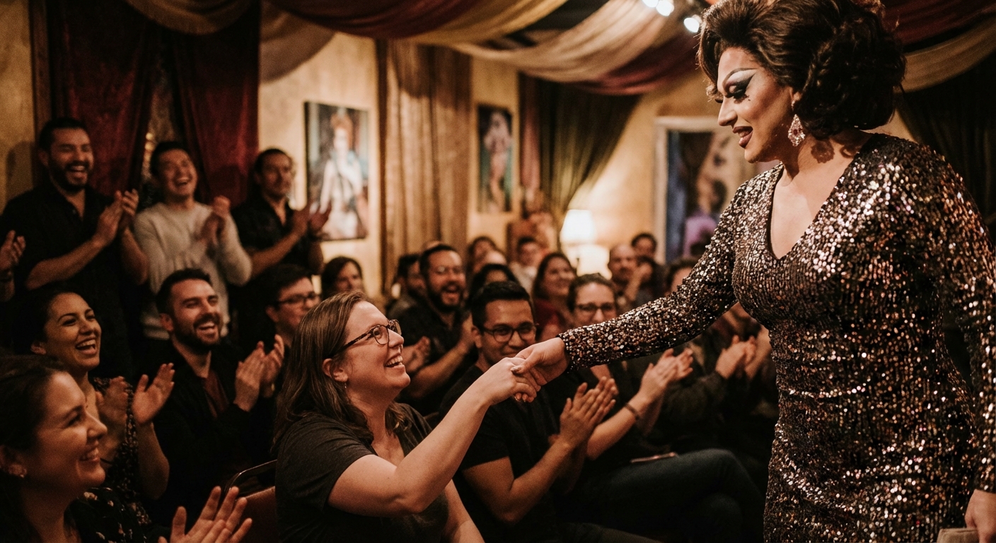 드랙퀸과 관객의 인터랙션