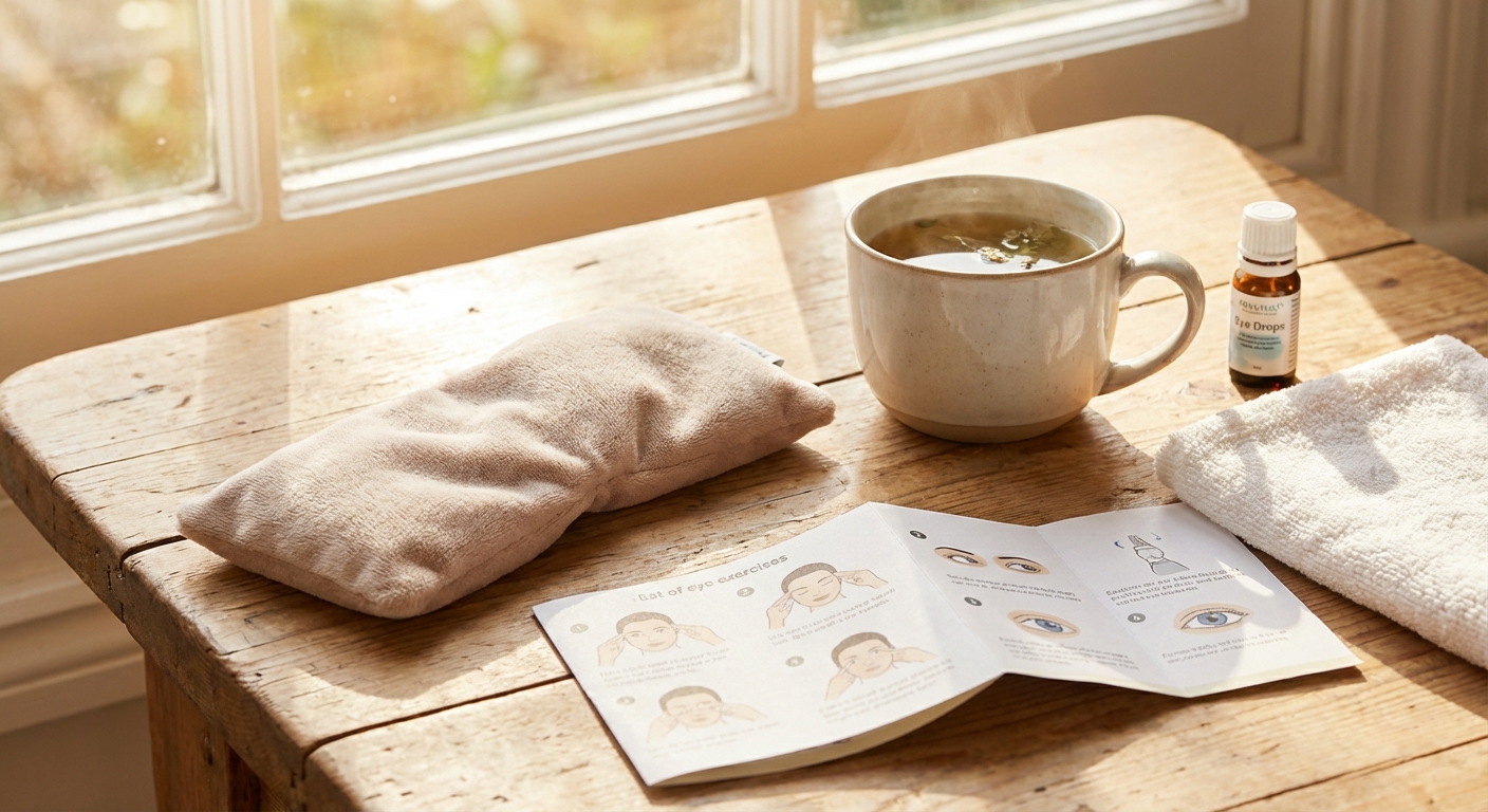 눈 온찜질용 찜질팩과 눈 건강 관리 용품