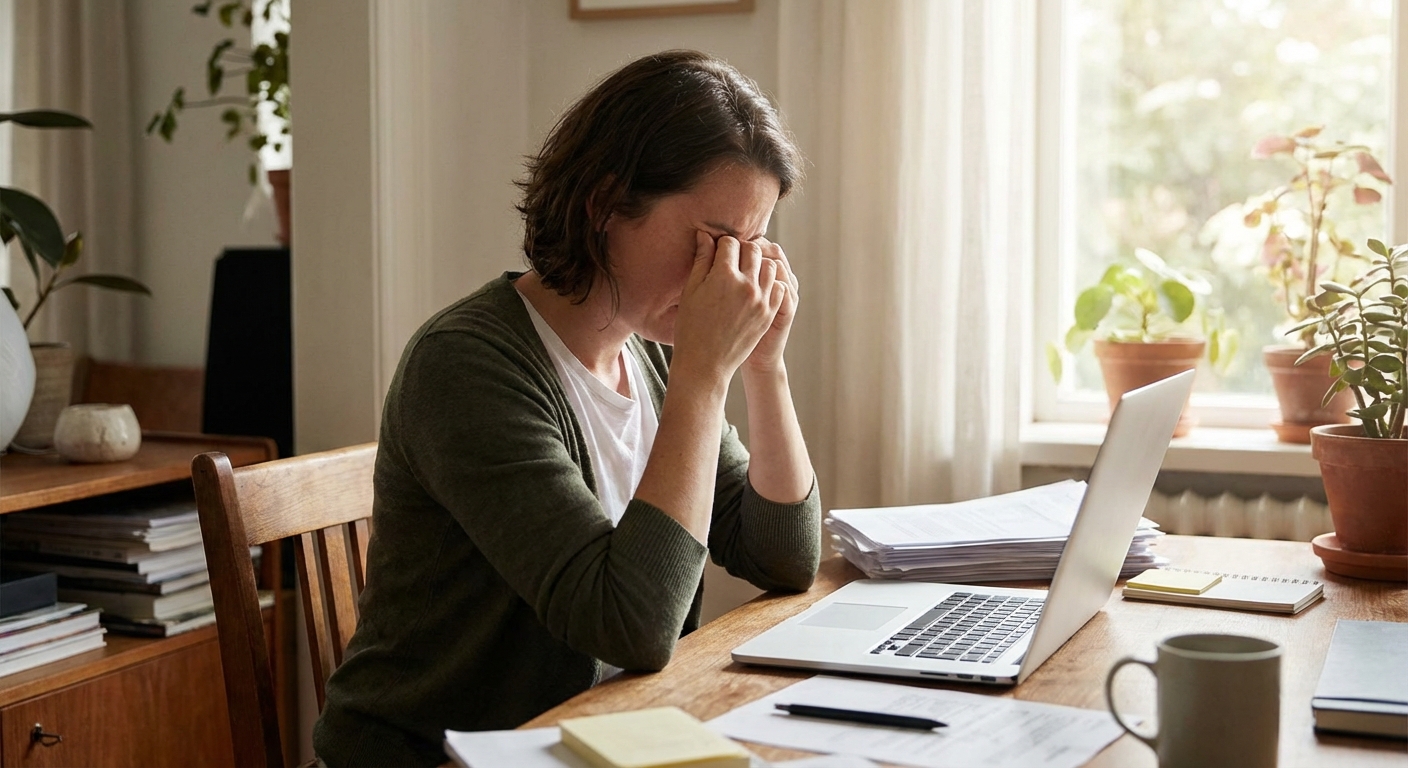 스트레스 받는 직장인의 모습