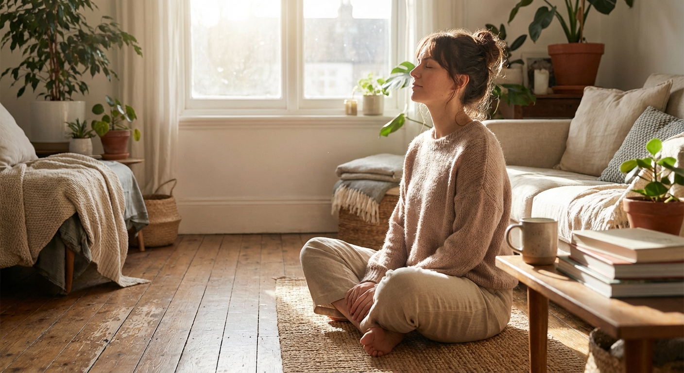 명상하는 사람의 모습