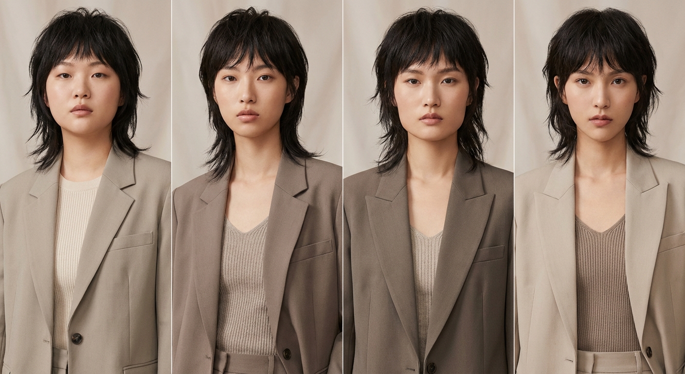 얼굴형별 울프컷 레퍼런스 사진