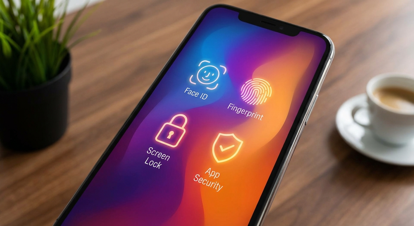 스마트폰 보안 설정 화면 예시