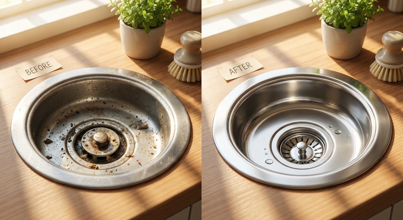 배수구 청소 전후 비교