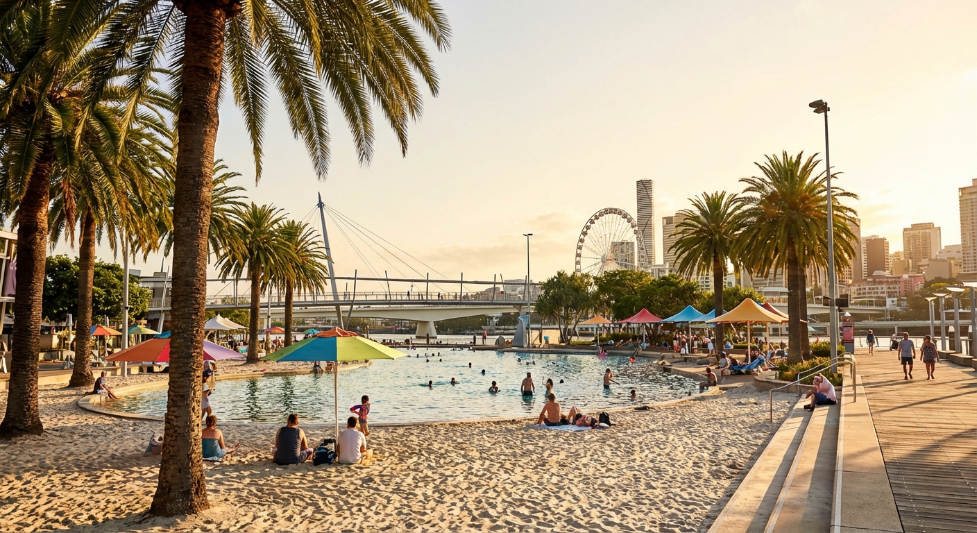 사우스뱅크 스트리트 비치 풍경