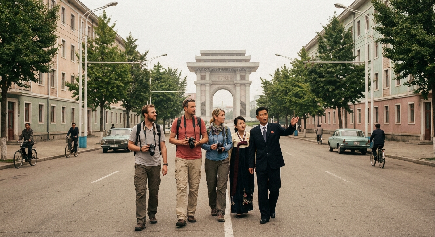 북한 보여주기 관광, 무대 위 연극 같은 풍경