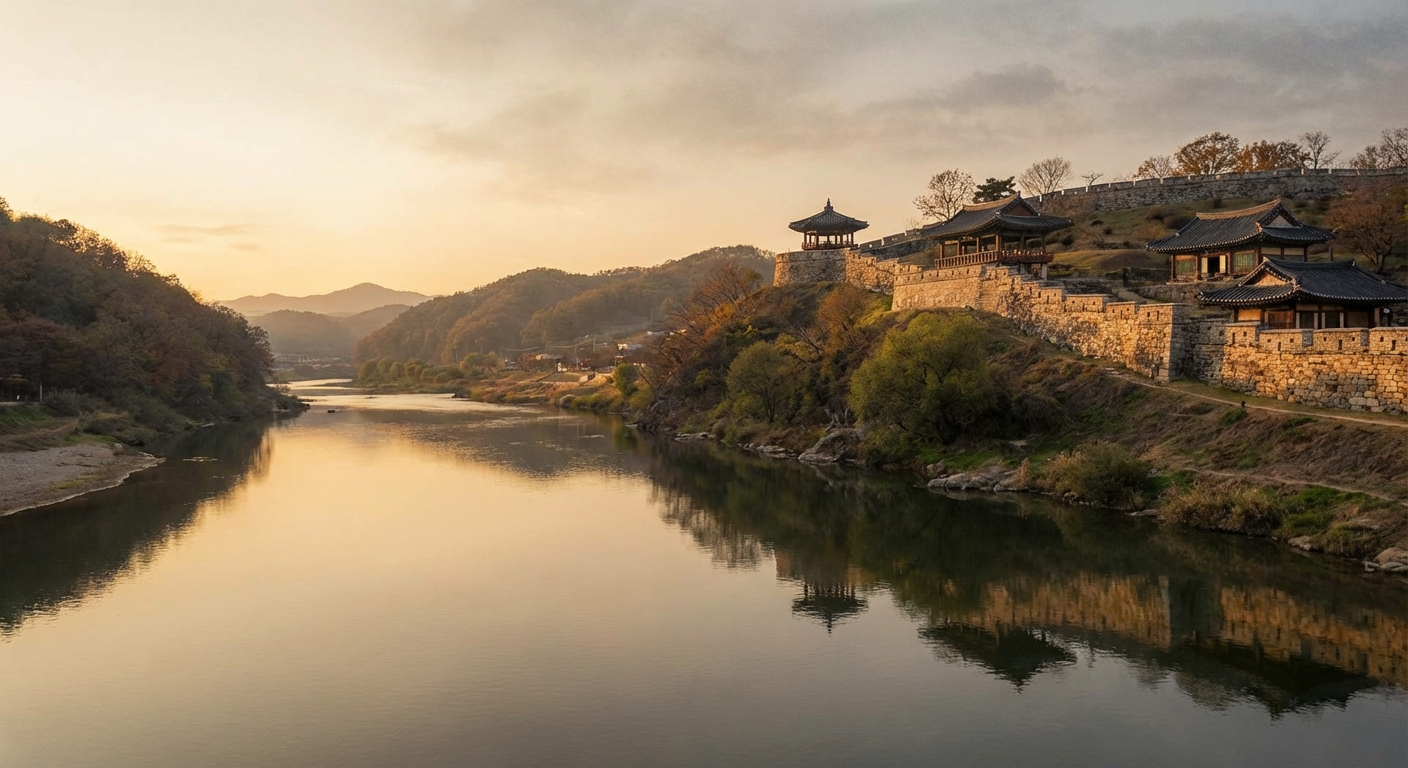 금강과 공산성 전경