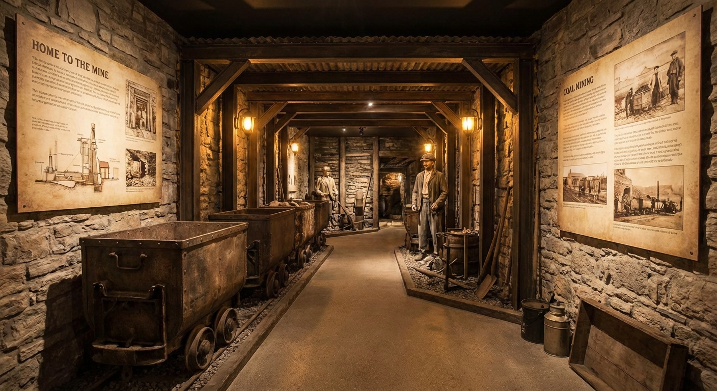 석탄박물관 내부 전시 풍경