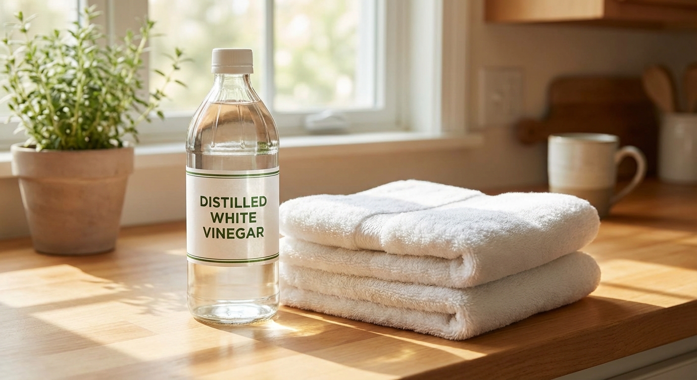 백식초와 깨끗한 수건