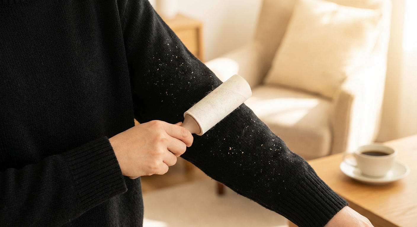 검은 옷 먼지 제거, 집에 있는 아이템으로 5분이면 해결