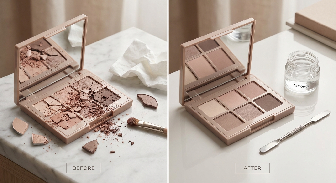 깨진 섀도우 살리는 법, 알코올 하나면 끝나요