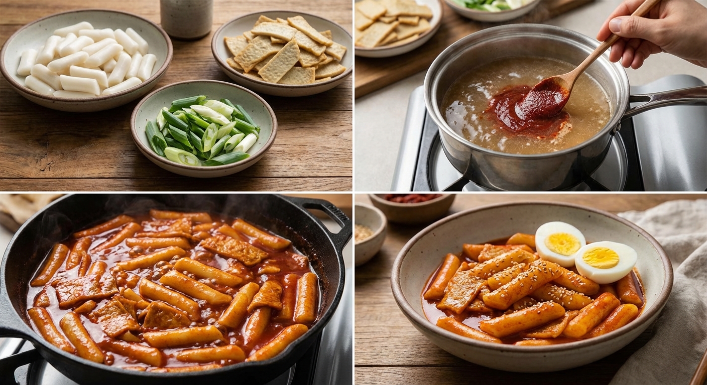 떡볶이 조리 과정 단계별 사진