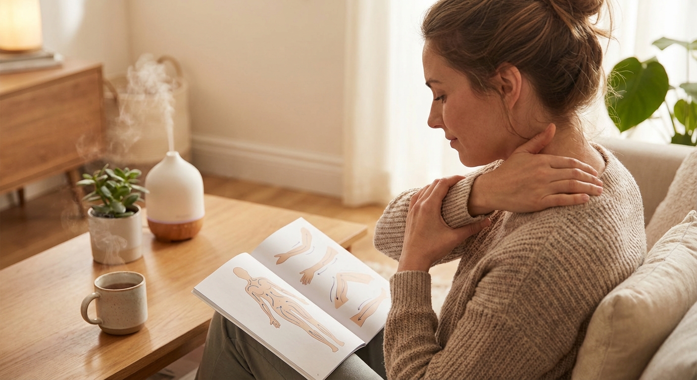 림프 마사지 방향 안내도