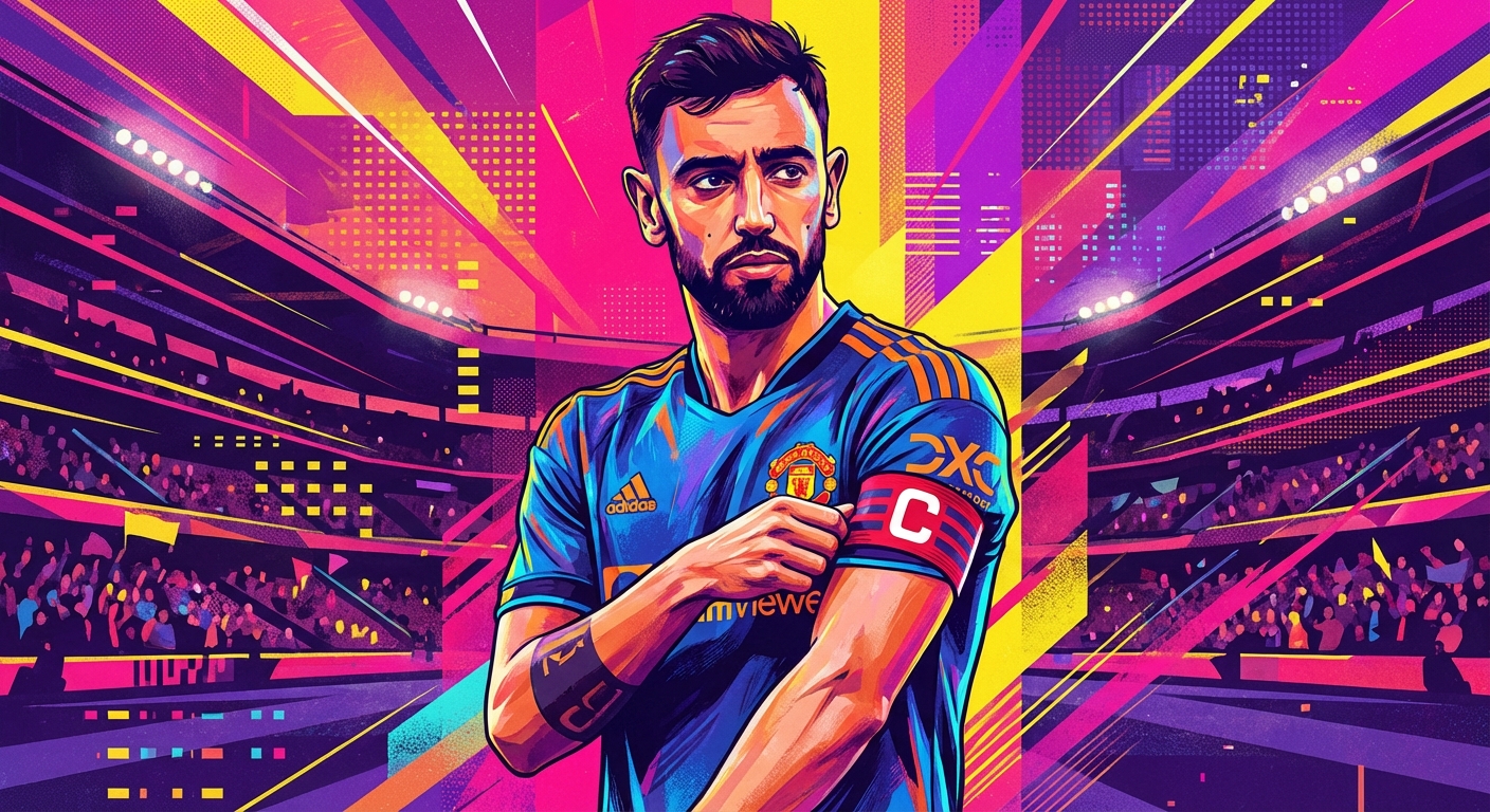 브루노 페르난데스 주장 완장 차는 모습