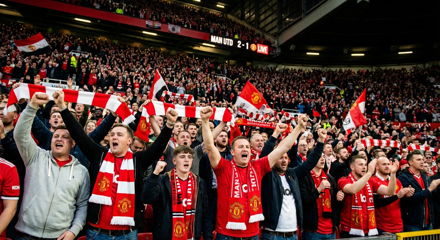 맨유 팬들의 응원 현장