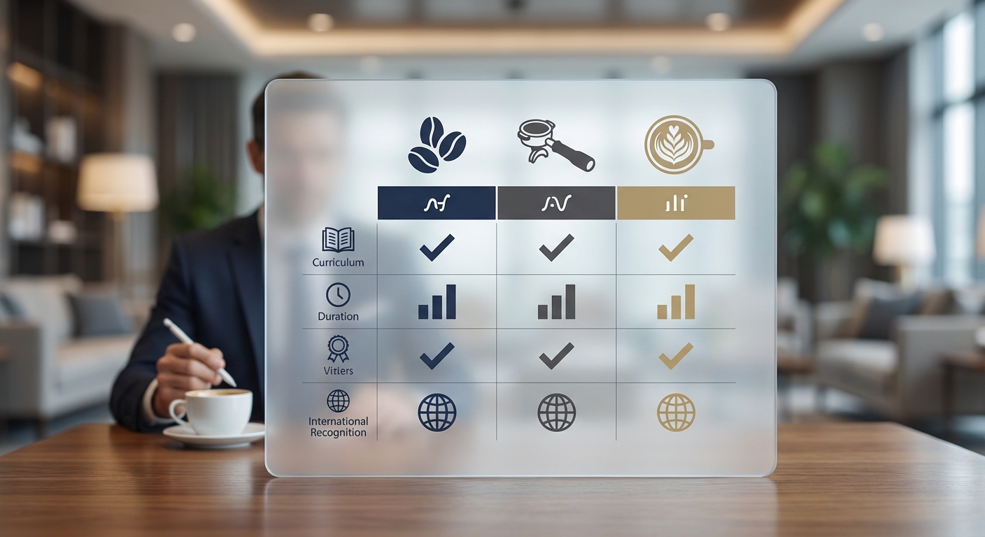 바리스타 자격증 종류 비교 인포그래픽