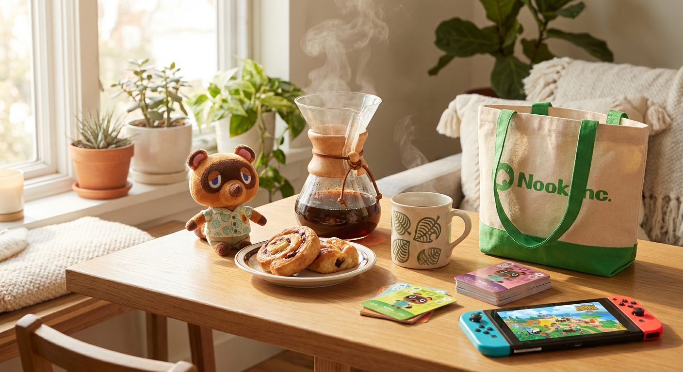 동물의 숲 굿즈와 함께하는 홈카페 세팅