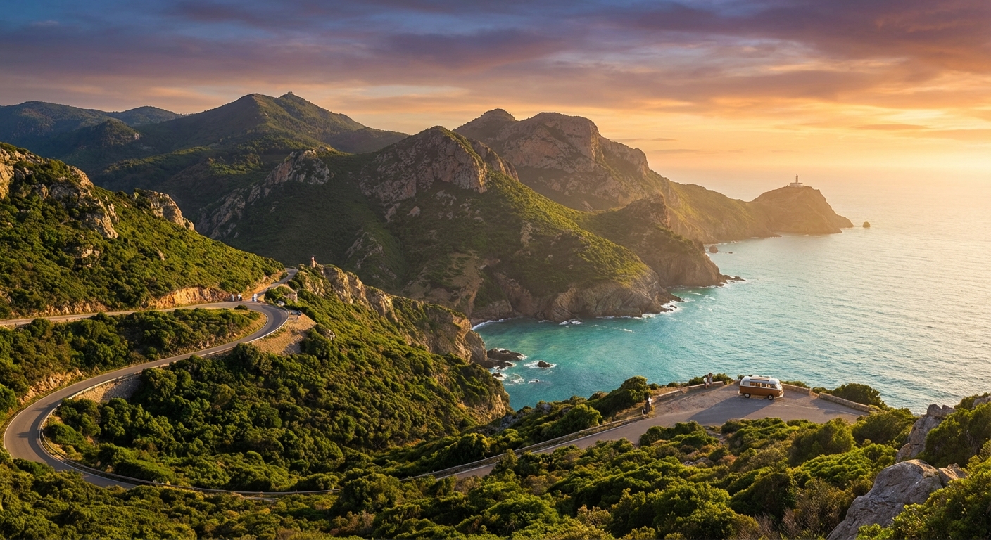 산과 바다가 어우러진 풍경