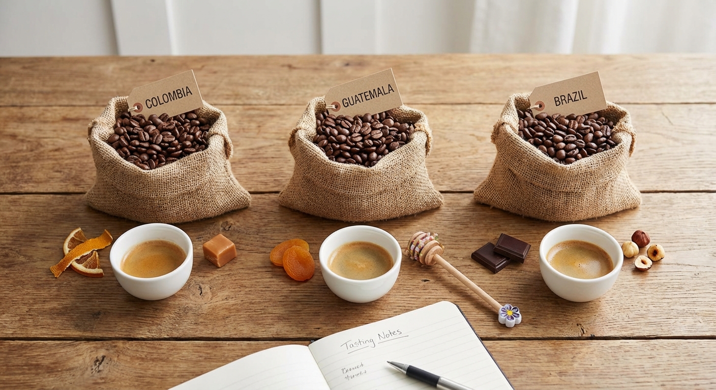 중남미 원두 3종 비교 사진과 테이스팅 노트