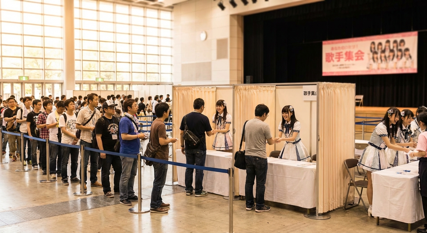 일본 아이돌 악수회 현장