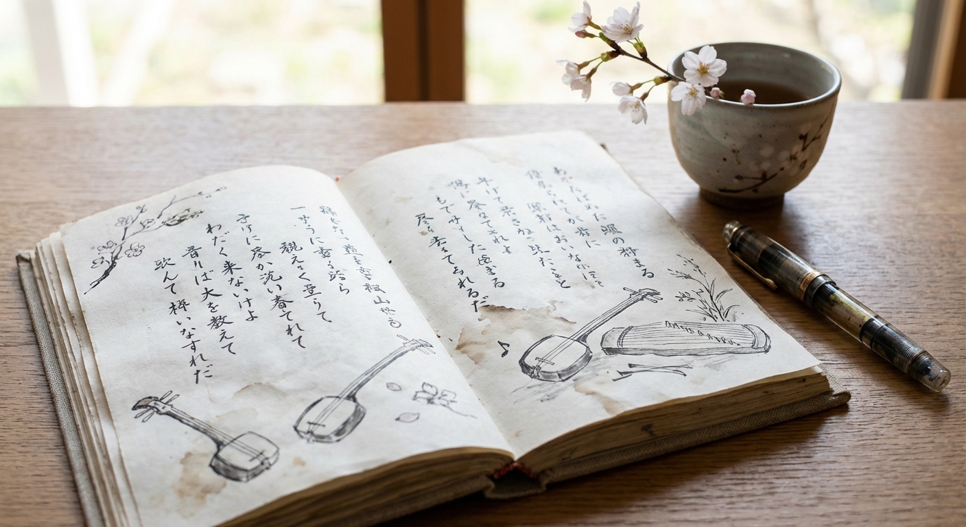 요루시카 가사 필사 노트