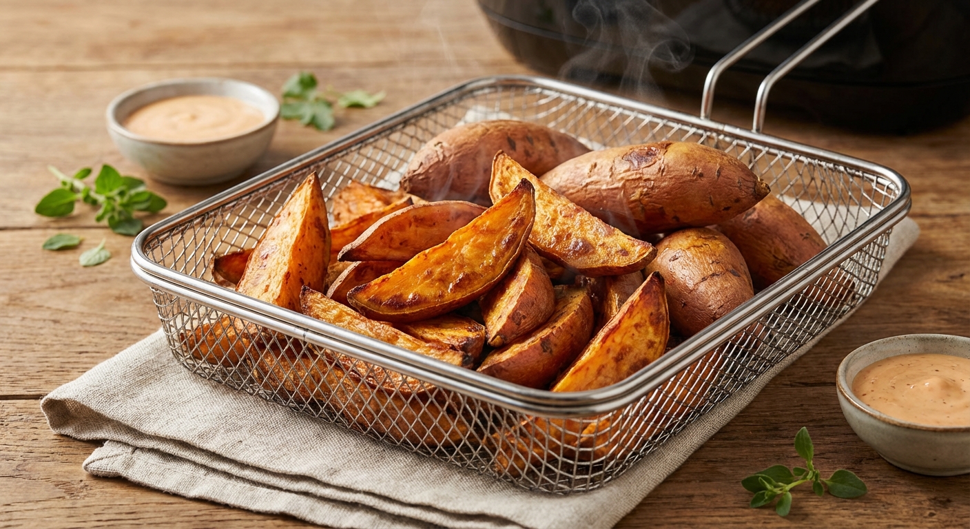 에어프라이어로 고구마 맛있게 굽는 법, 꿀 같은 식감 완성 레시피