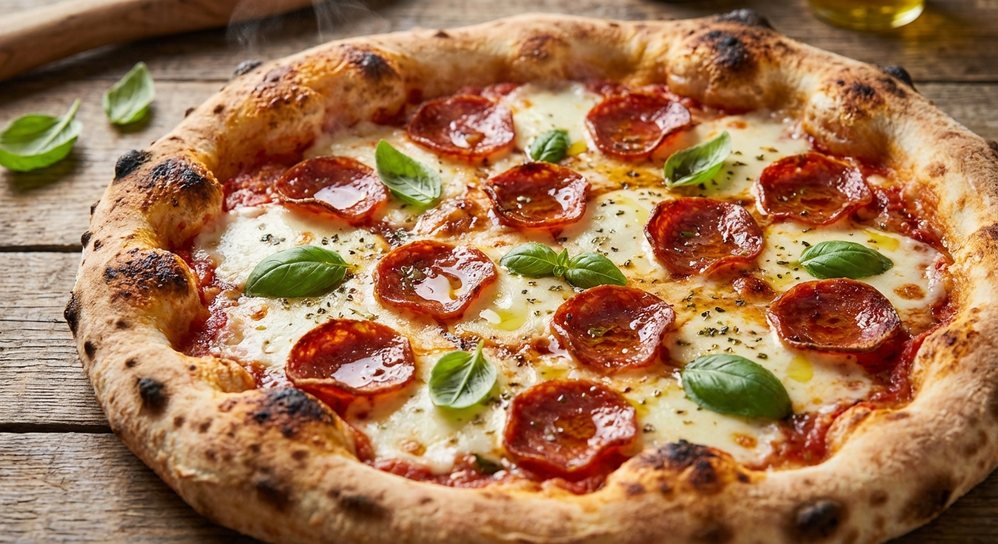 페퍼로니 피자 클로즈업