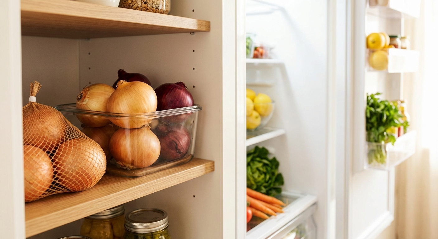 냉장고에 보관된 양파