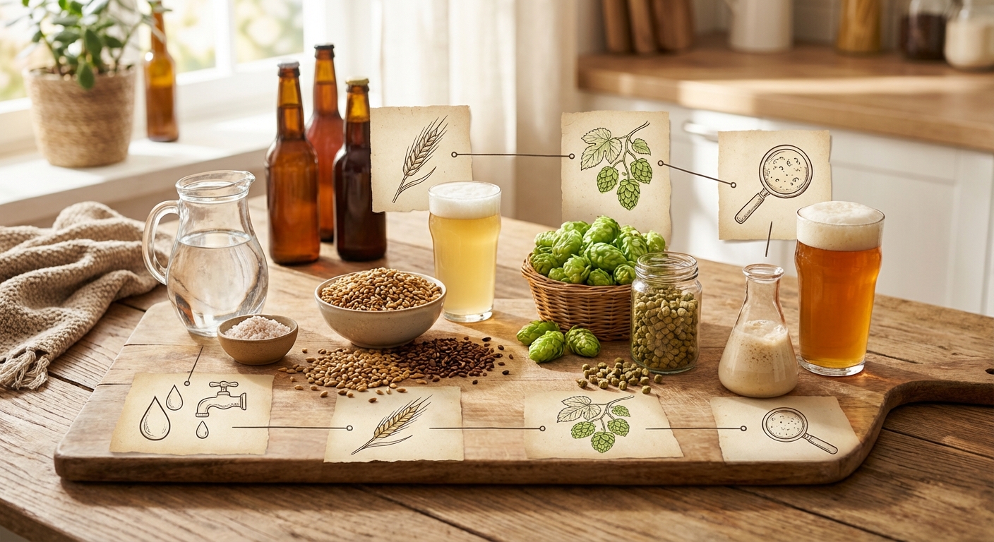 맥주 성분 설명 인포그래픽