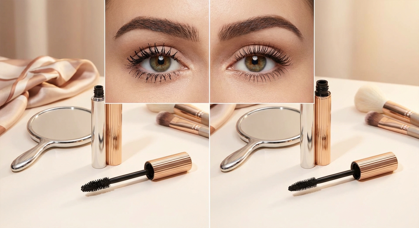 마스카라 뭉침 해결법, 속눈썹 메이크업 완성