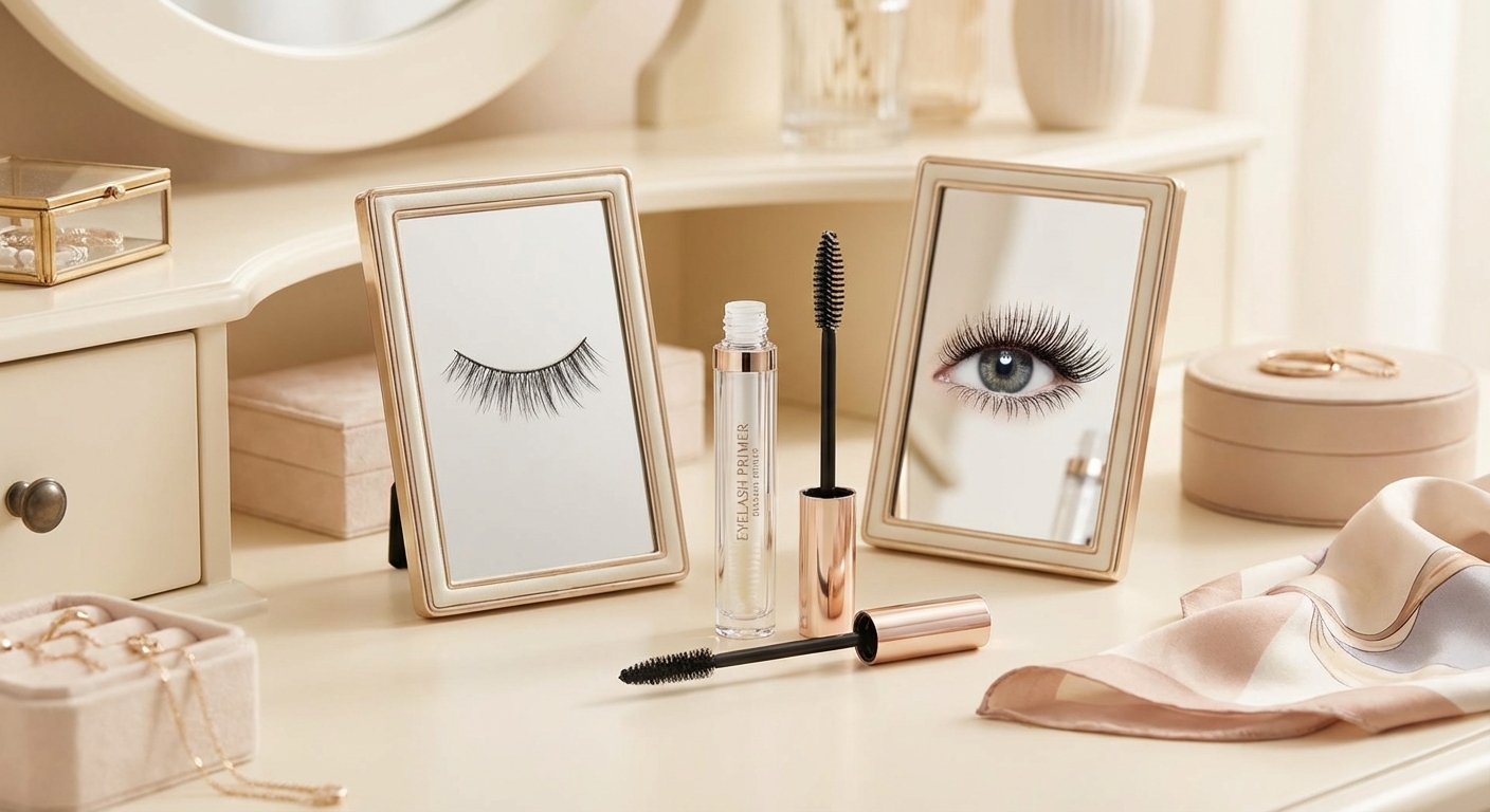 속눈썹 베이스 제품과 사용 전후