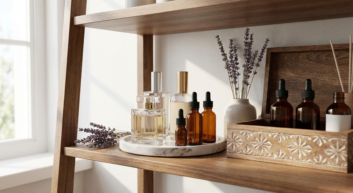 향수와 오일 제품 보관 사례