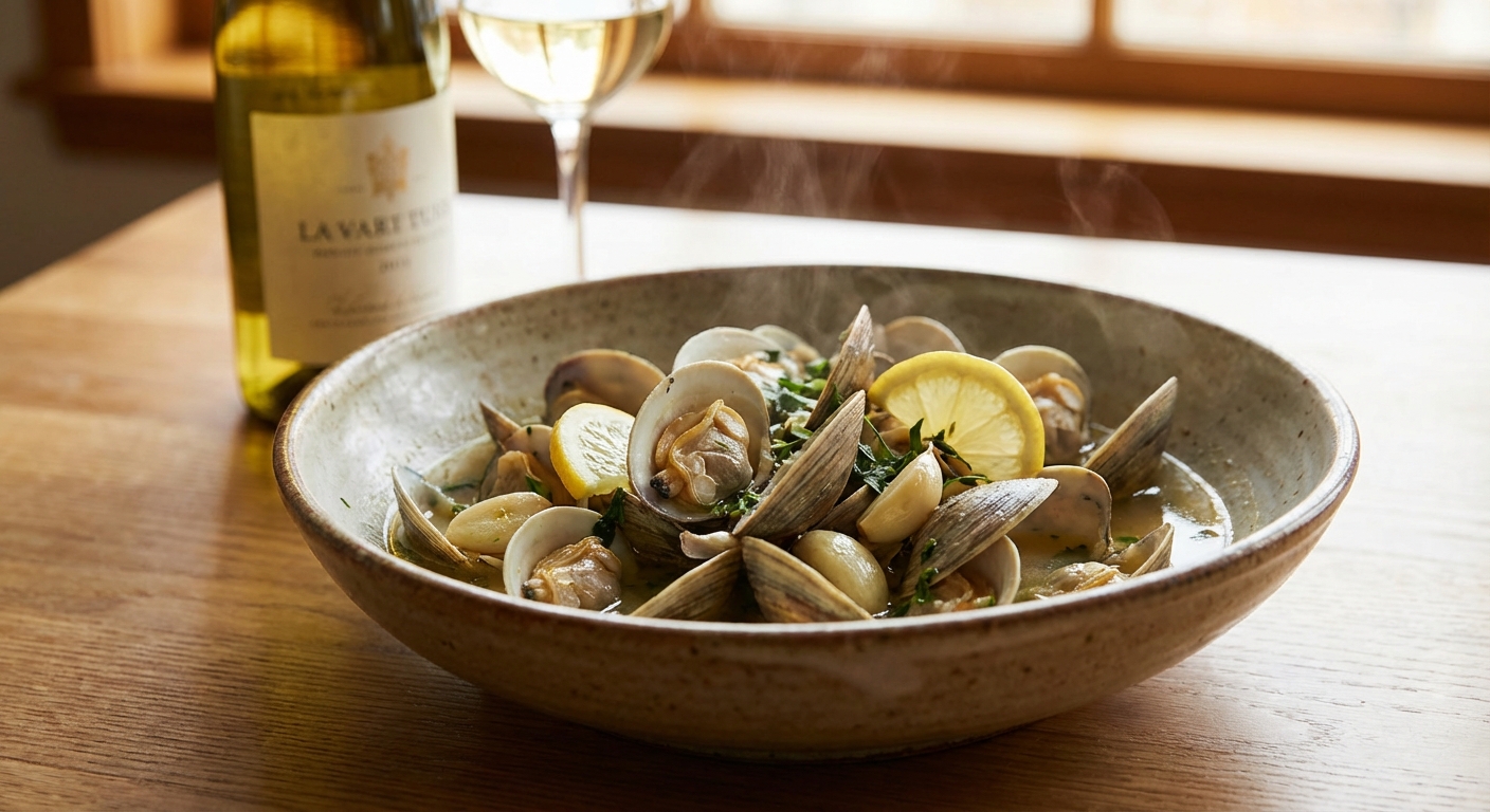 화이트 와인을 활용한 조개찜