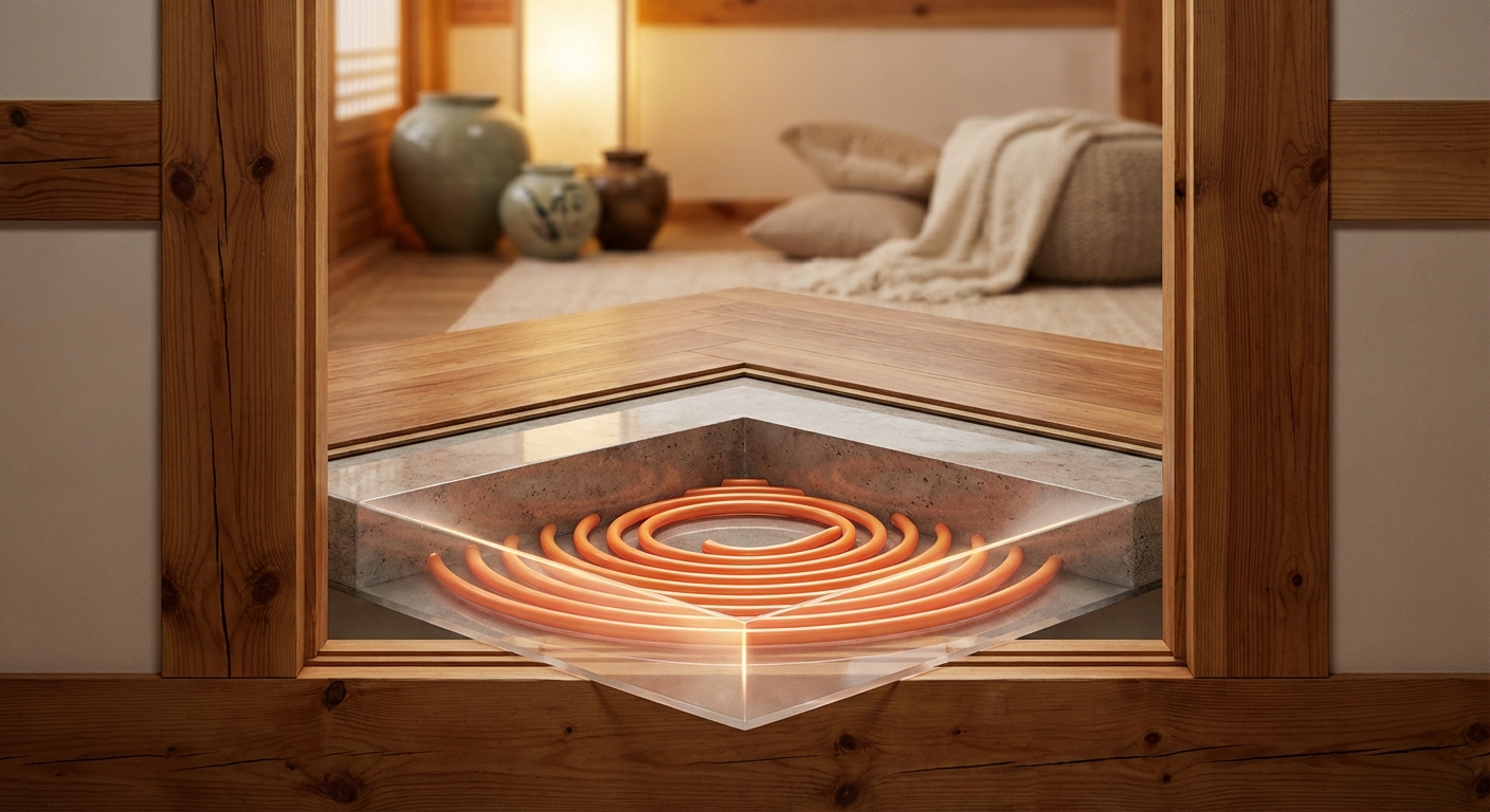 현대식 바닥 난방 시스템 구조