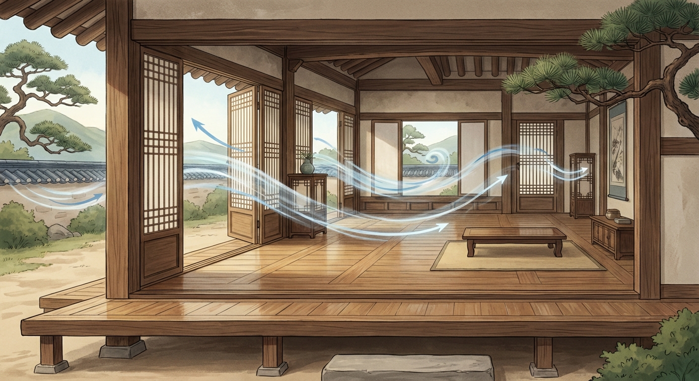 대청마루의 바람 흐름도