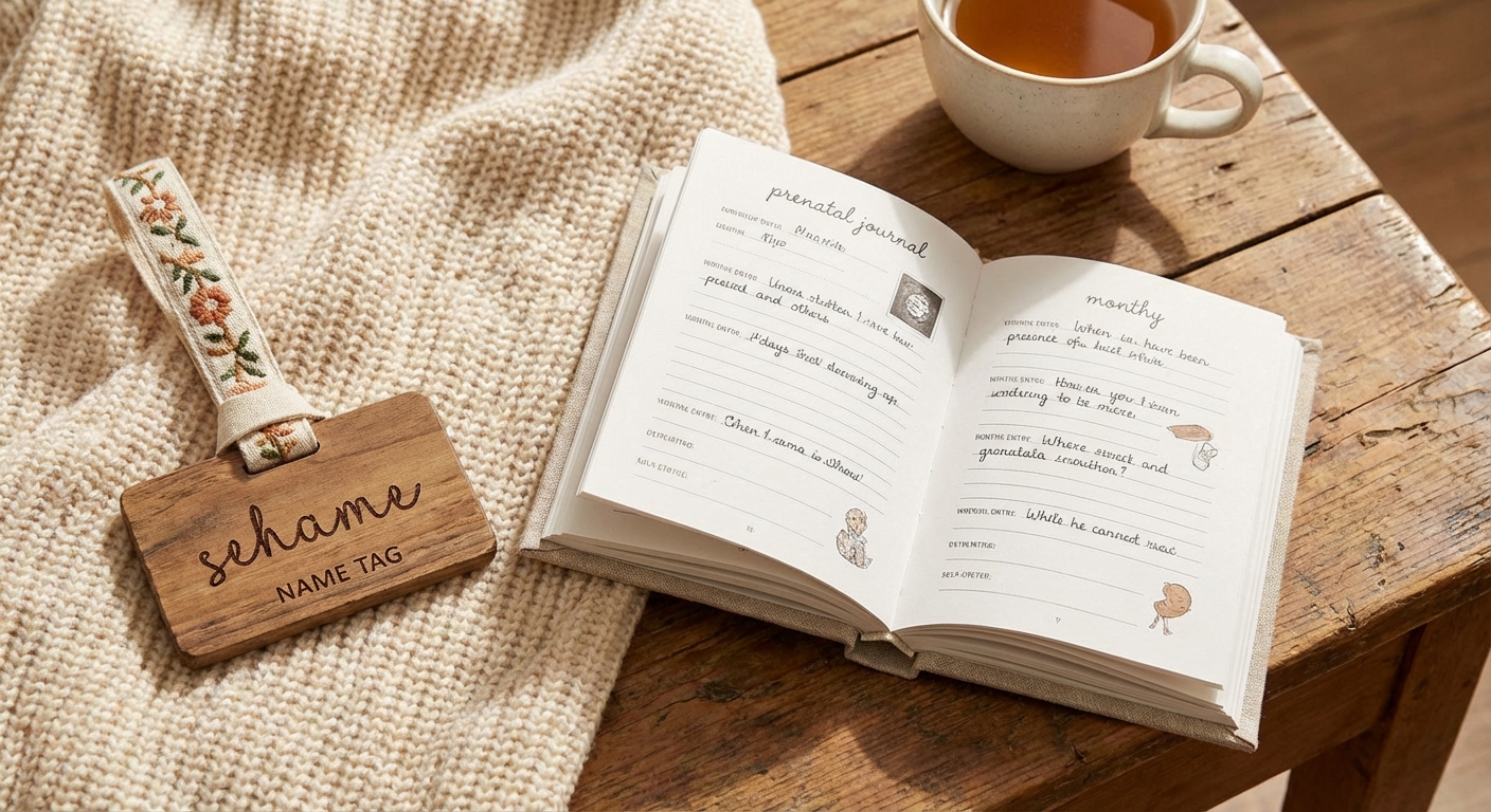 아기 이름표와 태교 일기