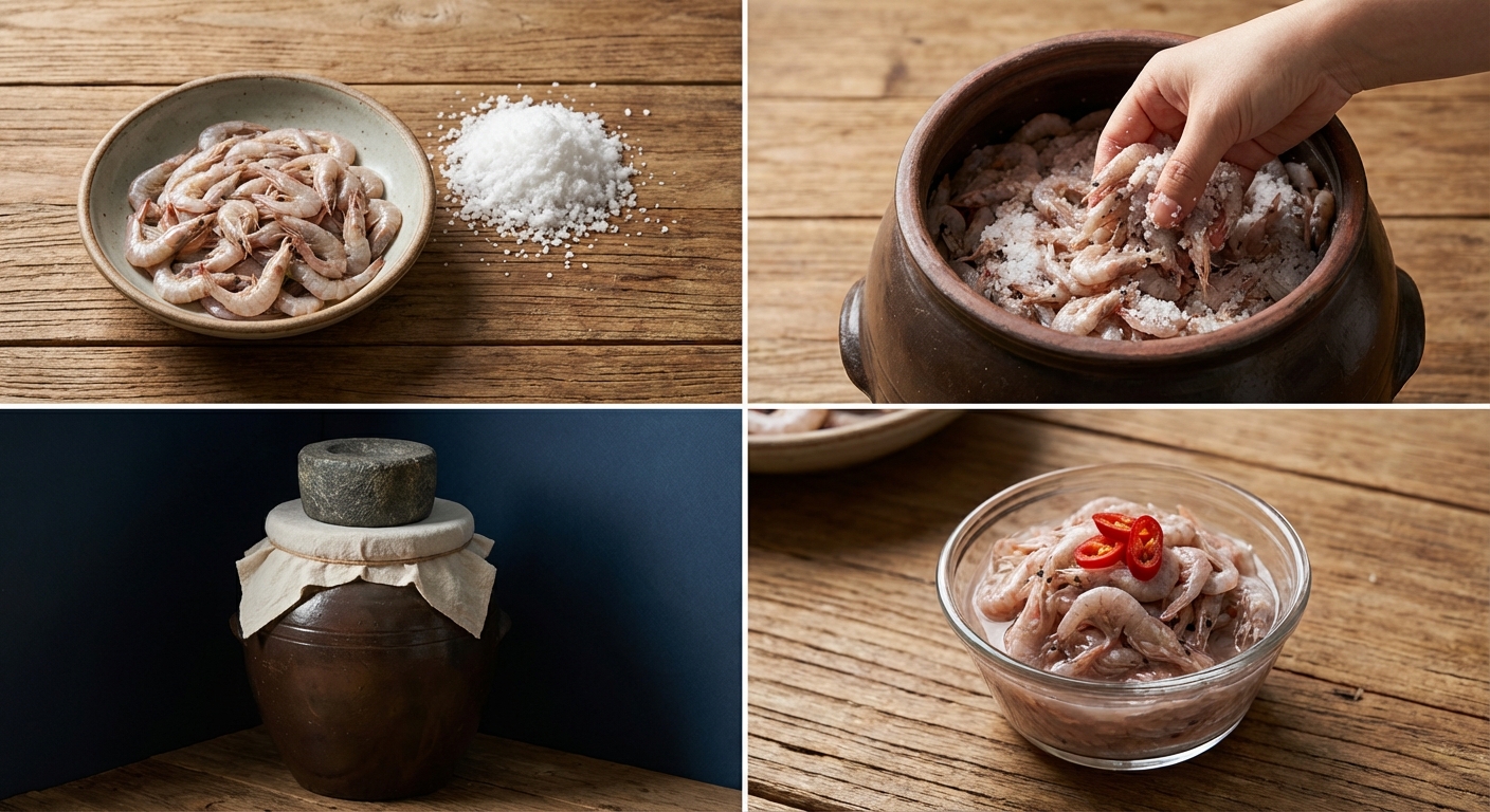 새우젓 담그는 과정 단계별 사진