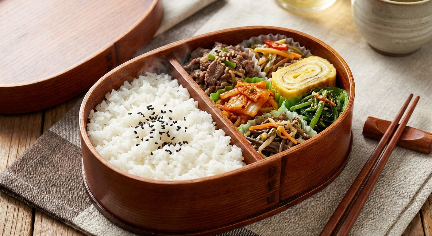 도시락에 담긴 밥