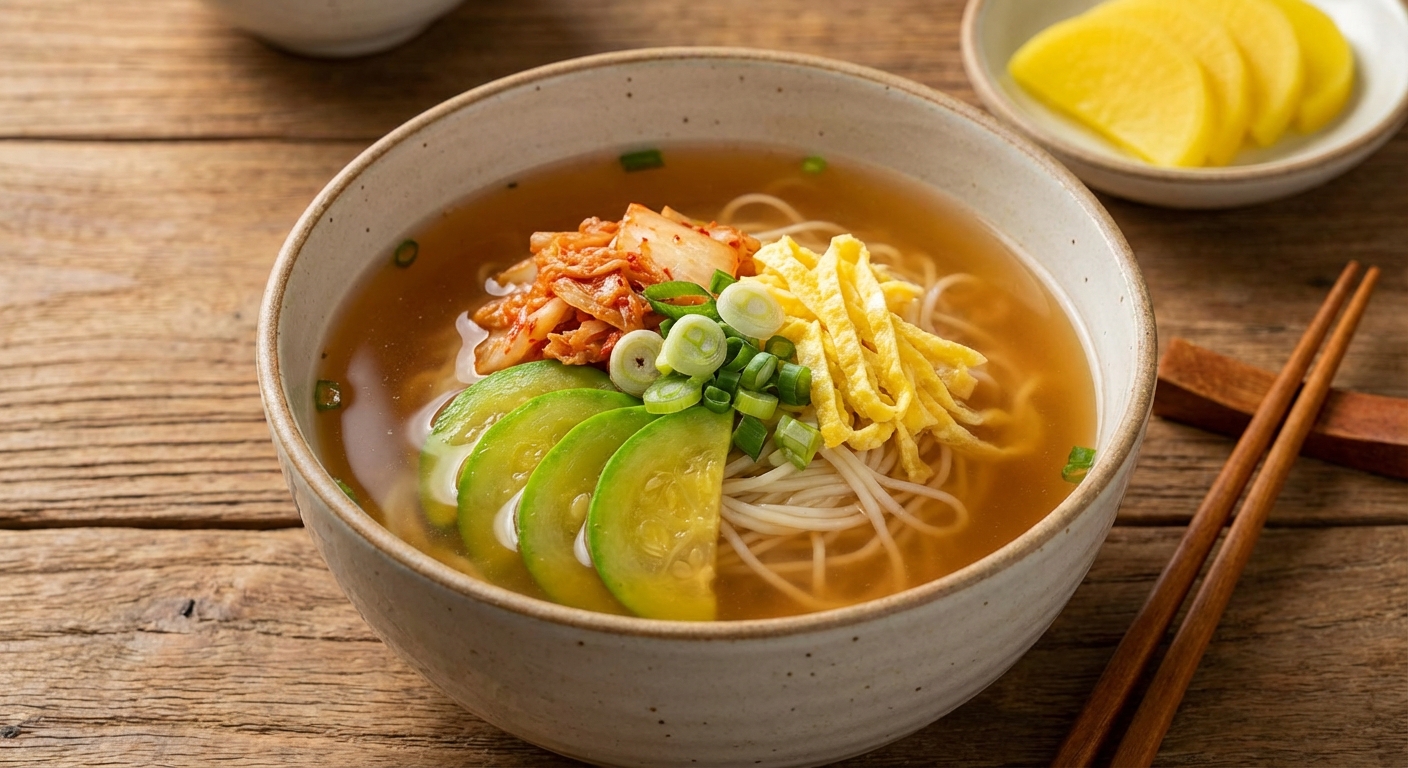 완성된 소면 비빔면 또는 잔치국수