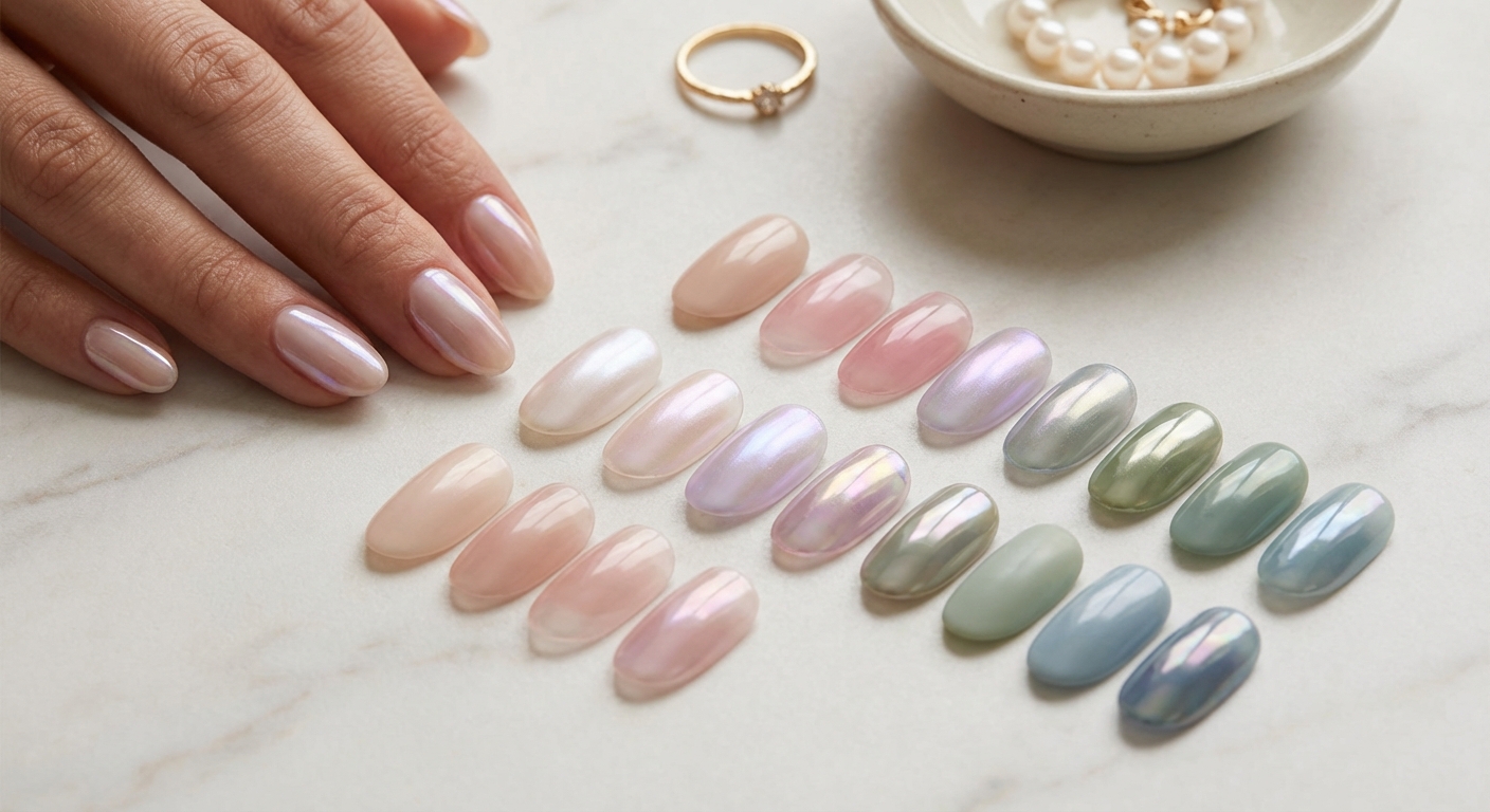 글레이즈드 네일 다양한 컬러 샘플