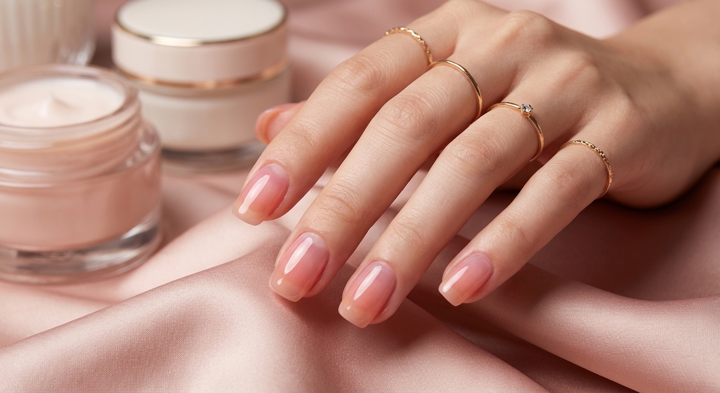 시럽 네일 클로즈업 텍스처