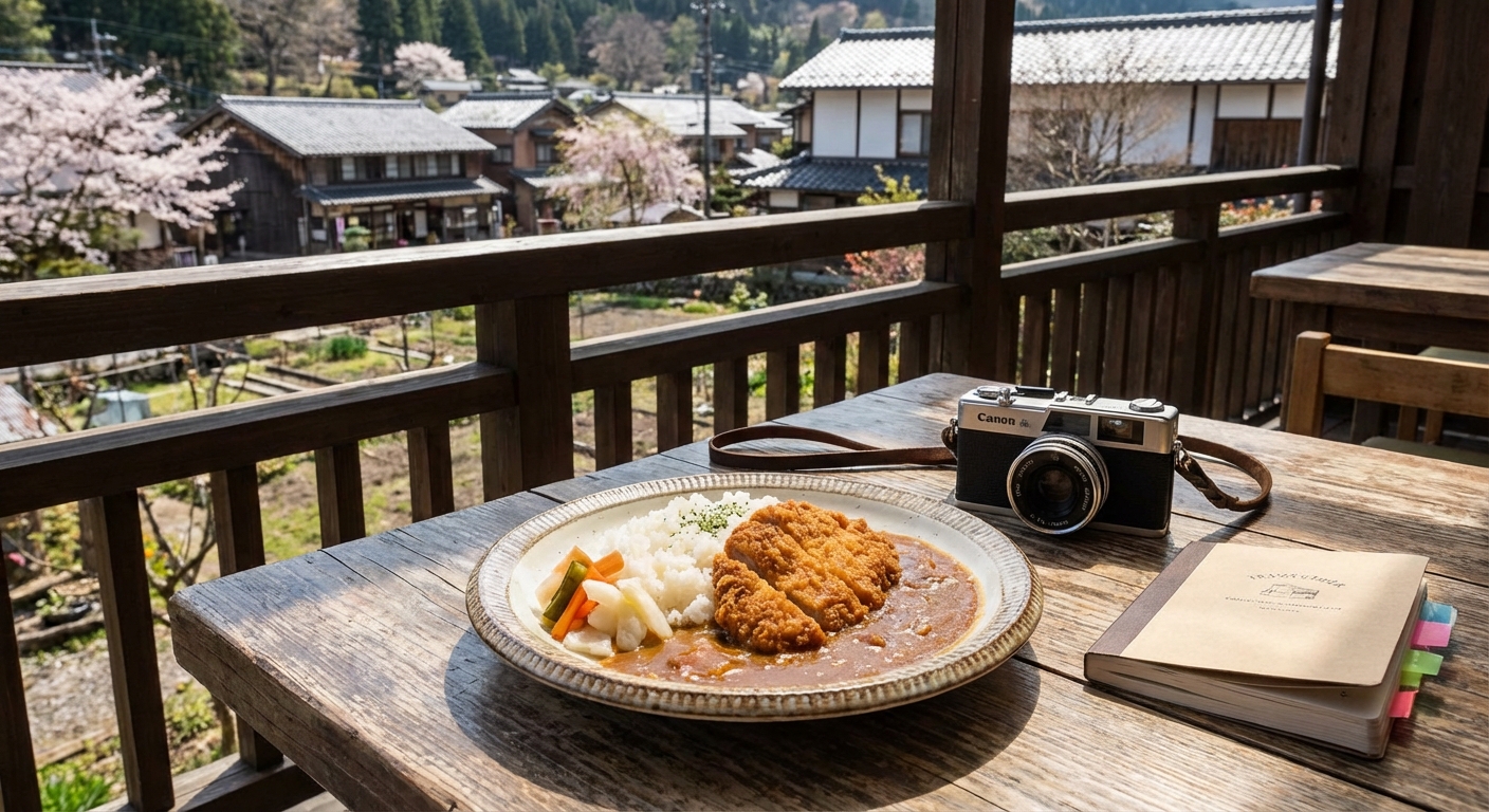 일본 카레 라이스 플레이팅