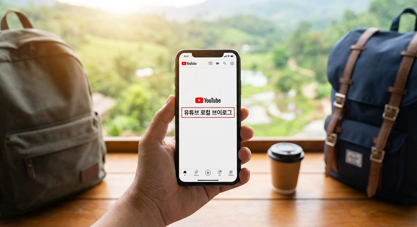 유튜브 로컬 브이로그 검색 화면